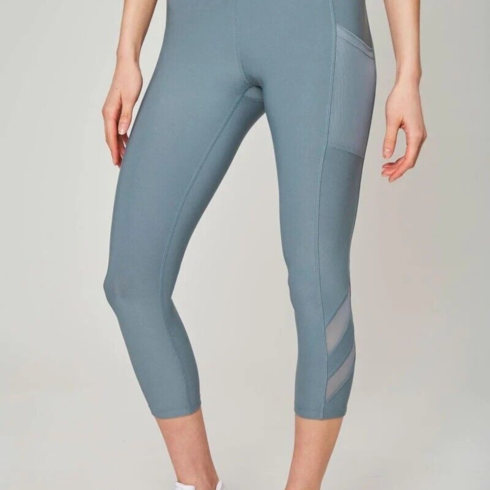 Mondetta Gray Chevron Leggings High Waist